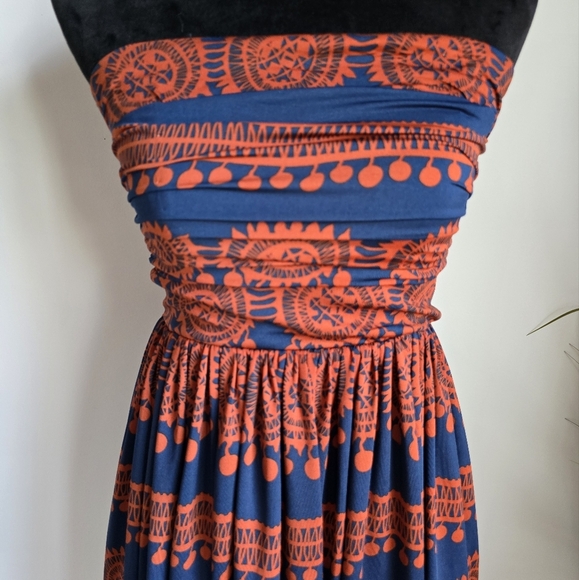 Anthropologie, Girls from Savoy Oxidized Medallions Strapless Sun Dress, Size XS - Picture 4 of 10